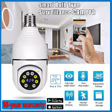 HD E27 2.4GHz V380 WiFi 1080P Night Vision Wireless 360 Degree CCTV Security Light 360 Panoramic Bulb Camera