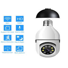 HD E27 2.4GHz V380 WiFi 1080P Night Vision Wireless 360 Degree CCTV Security Light 360 Panoramic Bulb Camera